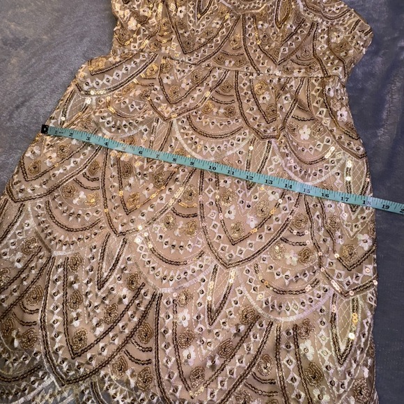 Hello‎ Molly Nation Dress Sz 8  Gold Sequin Embroidered Party Holiday Gala Hoco - Picture 8 of 13